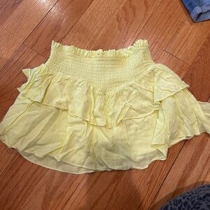 KateJ NYC Light Yellow Ruffled Skirt